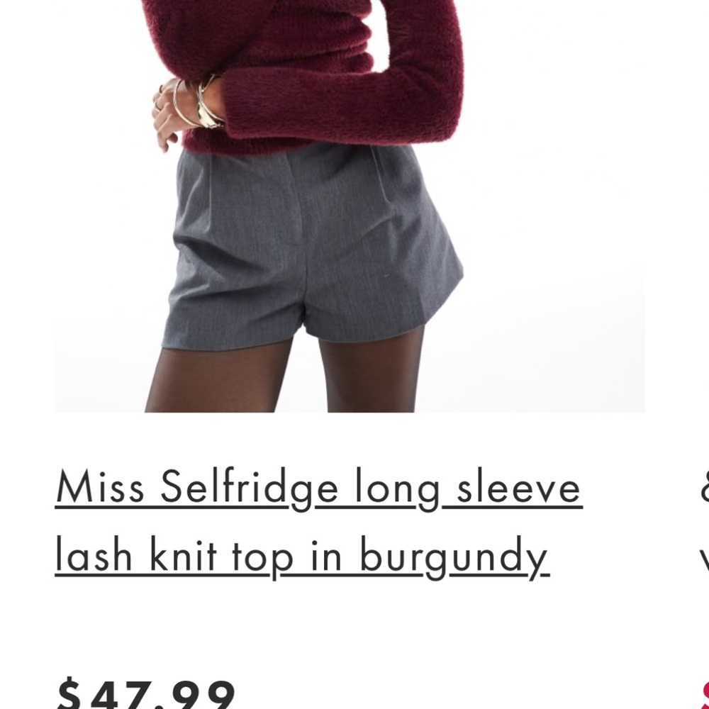 Burgundy Long Sleeve Knit Top